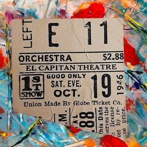 Vtg 1946 El Capitan Theatre Ticket Stub - Ken Murray Blackouts Union Made Globe